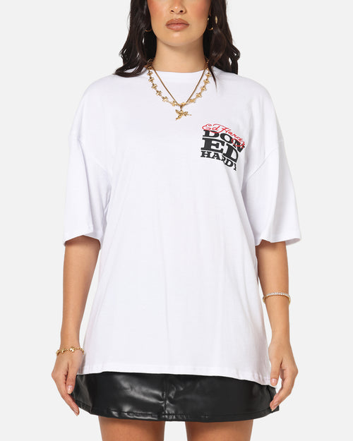 Ed Hardy Flaming Skull T-Shirt White