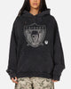 Mitchell & Ness Las Vegas Raiders Distressed Rhinestone Logo Hoodie Faded Black