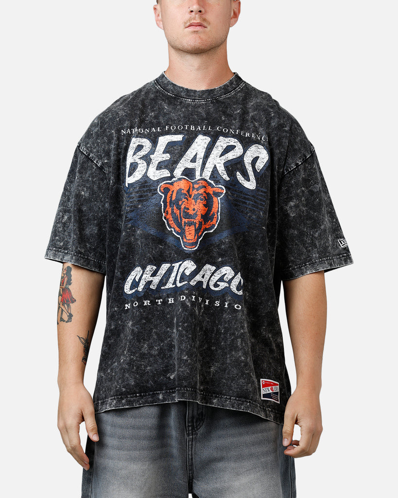 chicago bears gear New Era Chicago Bears Boxy Essentials T-Shirt Washed Black