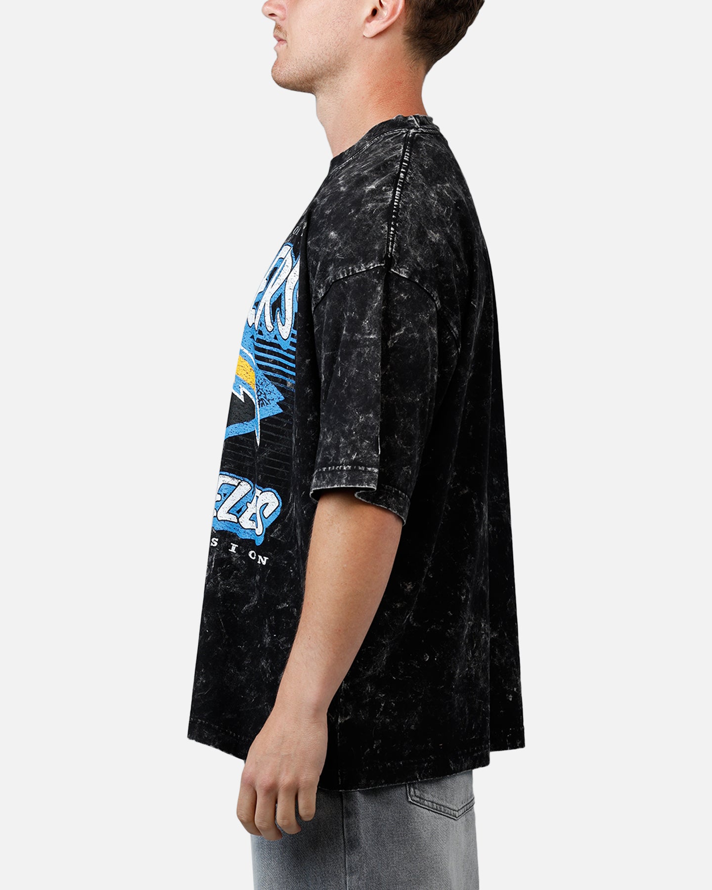 New Era Los Angeles Chargers Boxy Essentials T-Shirt Washed Black
