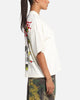 Ed Hardy Rose Skull Oversized Print T-Shirt Off White