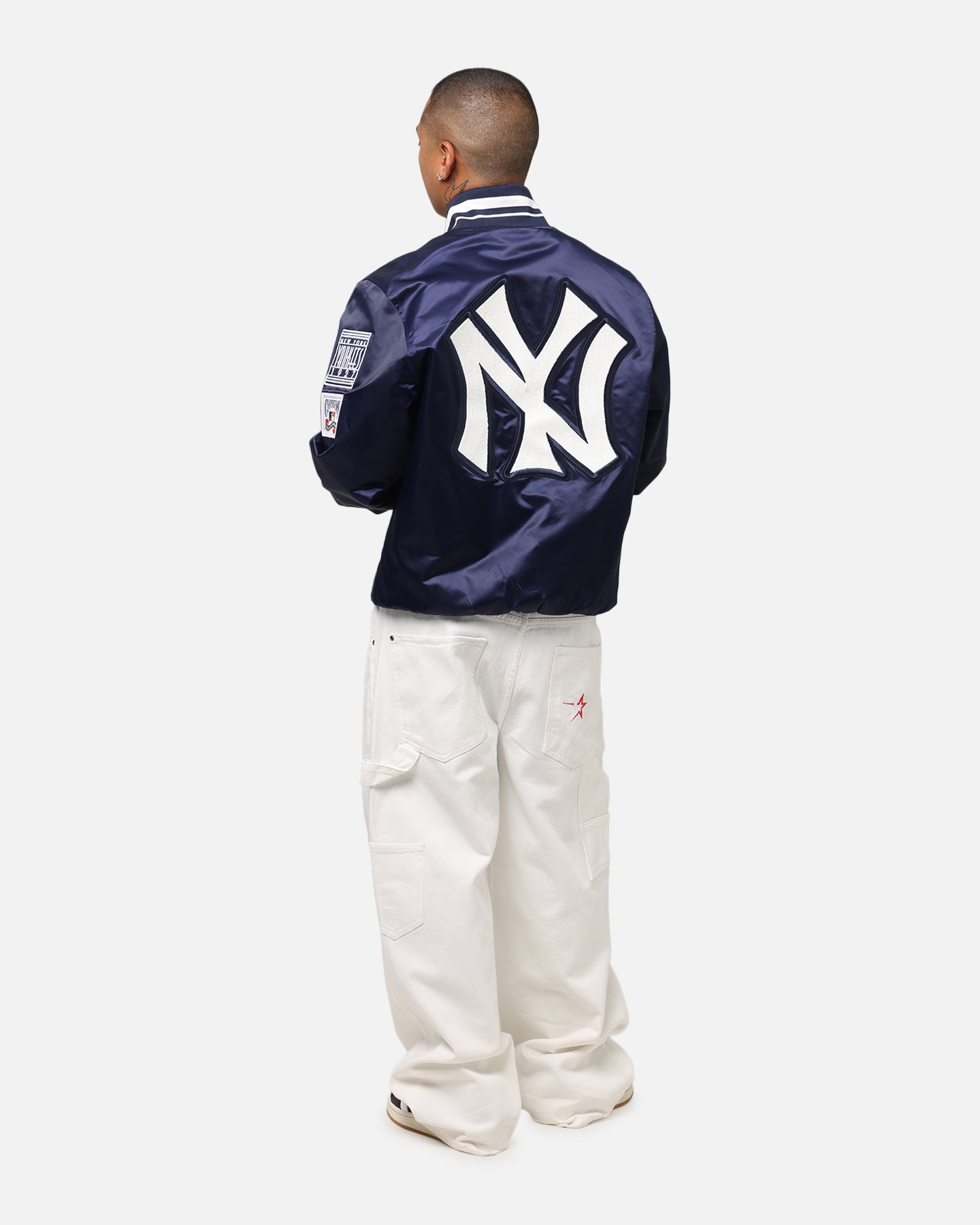 Pro Standard New York Yankees Classic Satin Jacket Midnight Navy