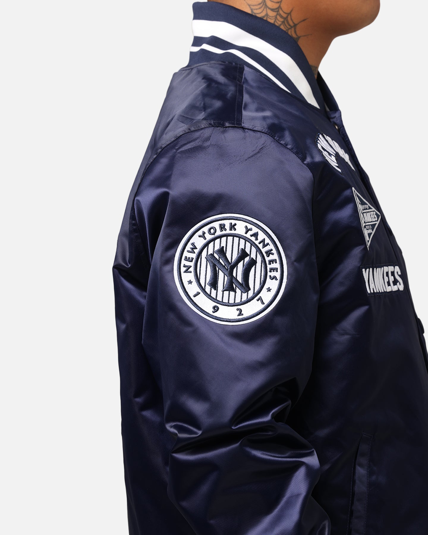 Pro Standard New York Yankees Classic Satin Jacket Midnight Navy