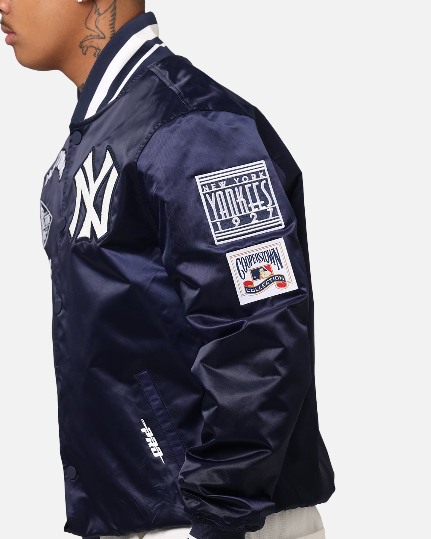 Pro Standard New York Yankees Classic Satin Jacket Midnight Navy