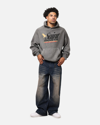 Saint Morta Adrenaline Boxy Hoodie Washed Charcoal