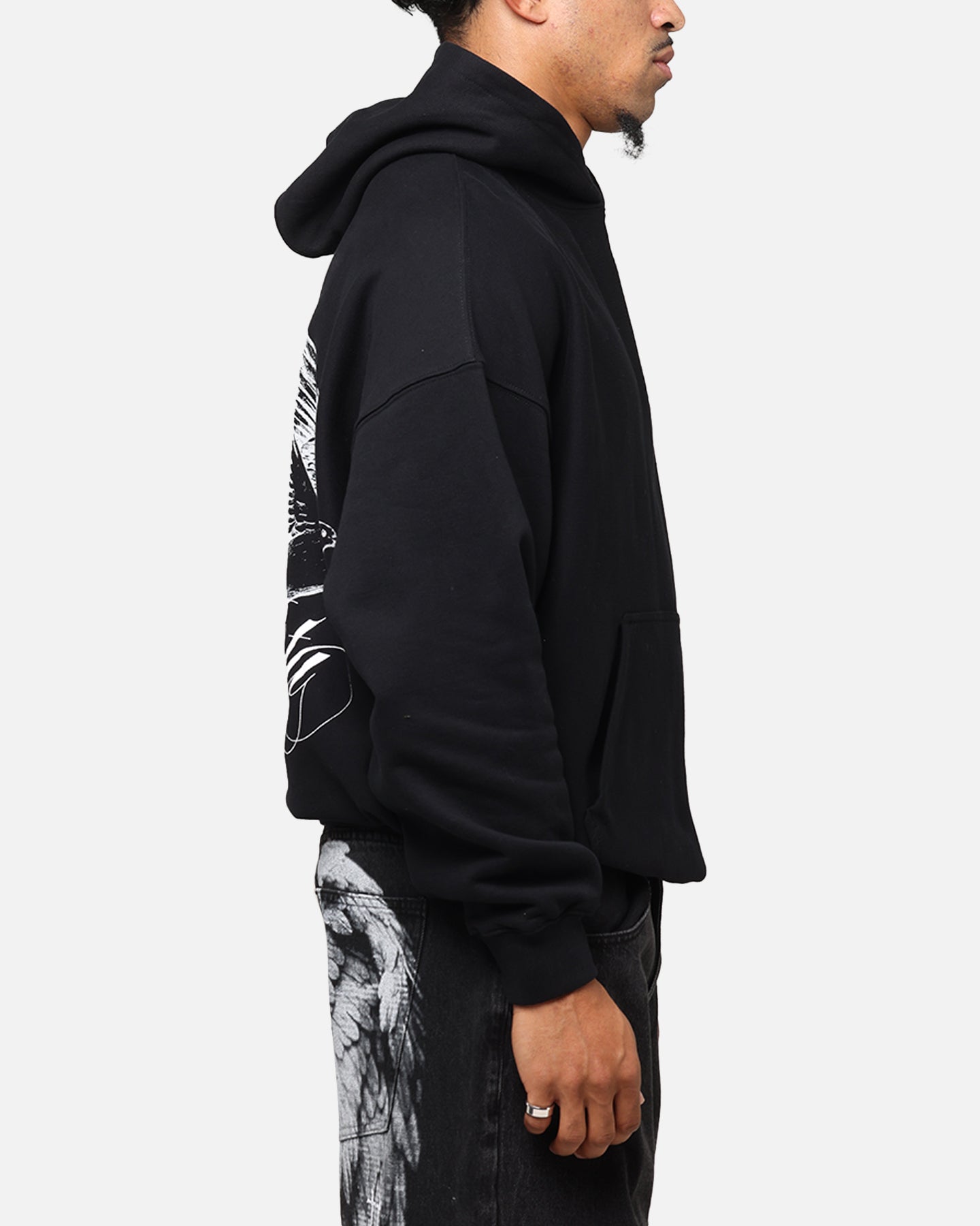 Saint Morta Doves Boxy Hoodie Black | Culture Kings US
