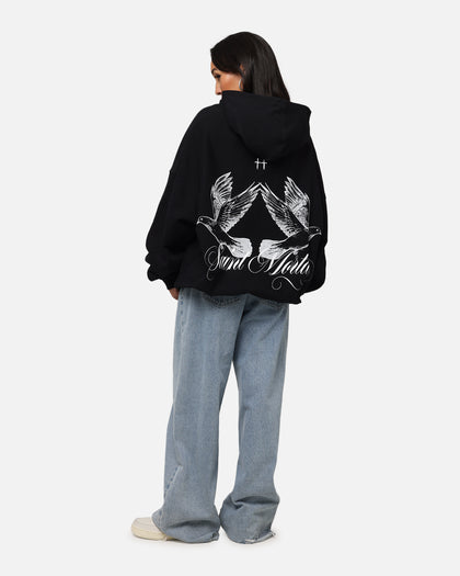 Saint Morta Doves Boxy Hoodie Black