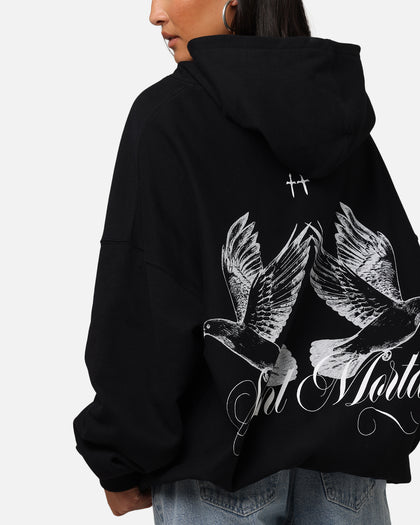 Saint Morta Doves Boxy Hoodie Black