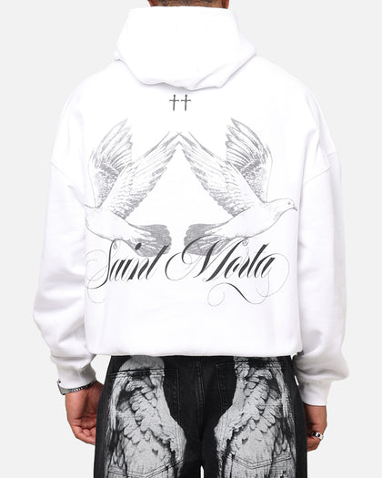 Saint Morta Doves Boxy Hoodie White
