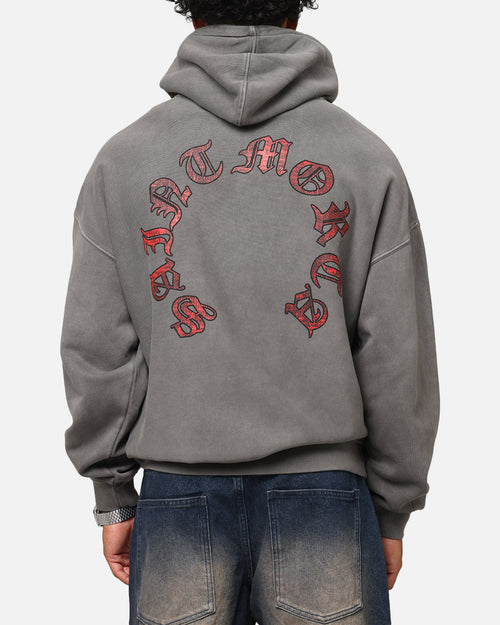 Saint Morta Worldwide Boxy Hoodie Washed Charcoal