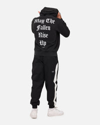 Saint Morta Fallen Rising Boxy Hoodie Vintage Black