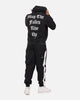 Saint Morta Fallen Rising Boxy Hoodie Vintage Black