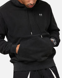 Saint Morta Fallen Rising Boxy Hoodie Vintage Black