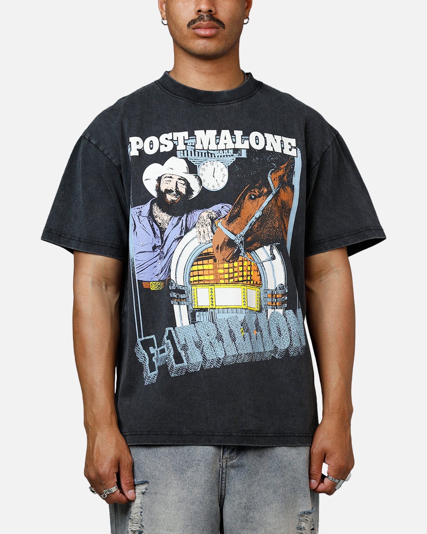 Post Malone ヴィンテージ加工Tシャツ Vol.6 ポストマローン ラップT 