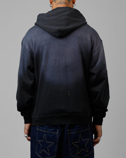 Loiter Void Zip Up Hoodie Washed Black