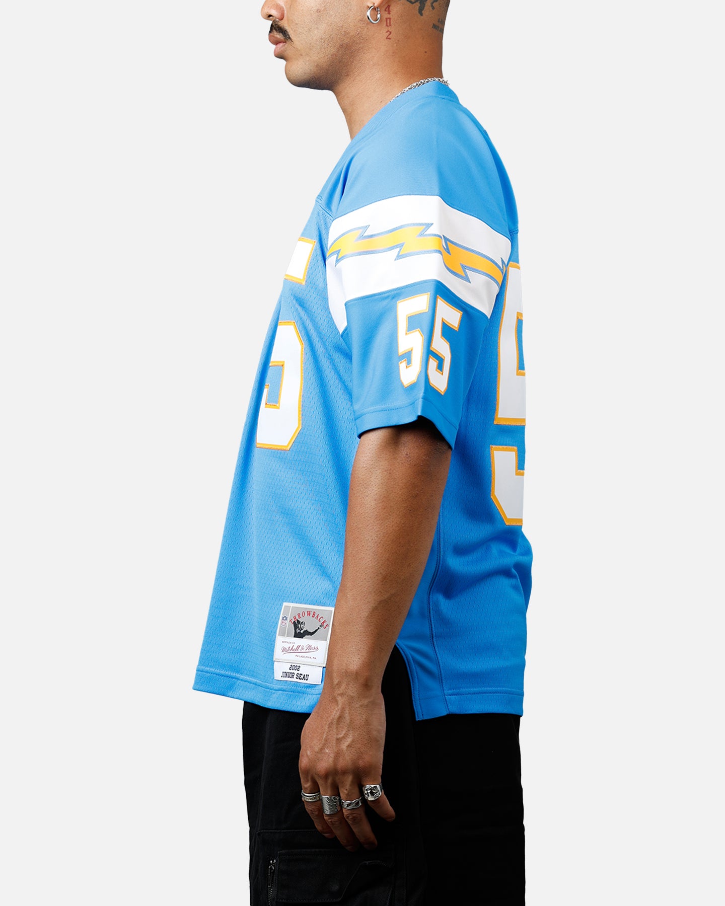 未使用品 NFL SEAU 55 starter製KOREA製 ゲームシャツ Mitchell & Ness Los Angeles Chargers Junior Seau #55 Legacy Jersey