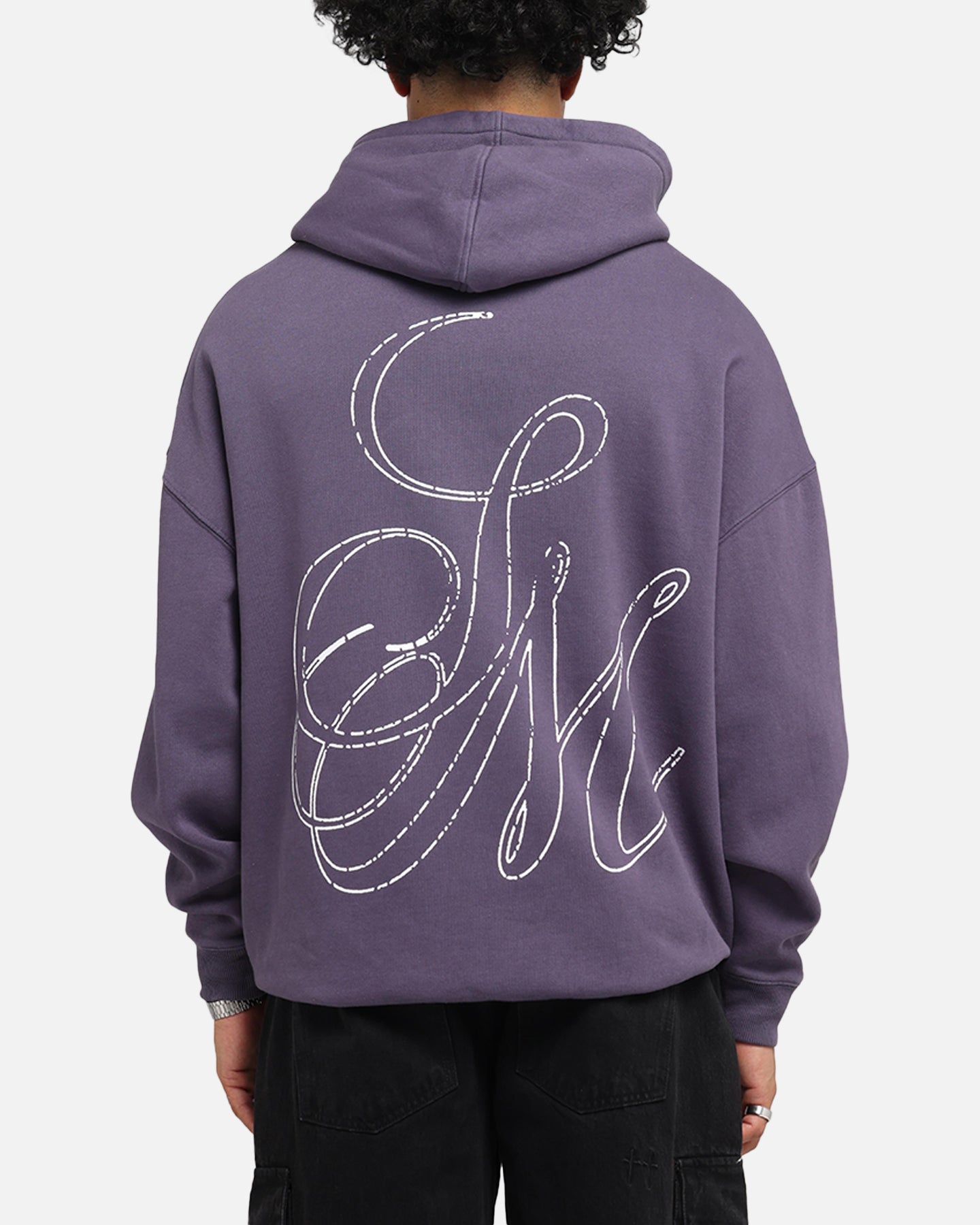 Saint Morta Cursive Boxy Hoodie Purple | Culture Kings US