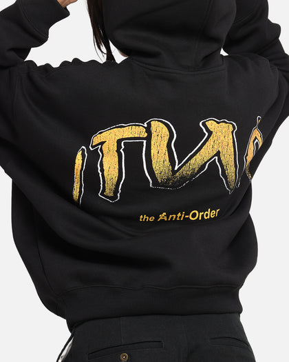 The Anti Order Anti Collegate Boxy Hoodie Black