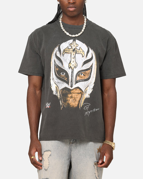 Culture Kings X WWE Rey Mysterio Big Head Heavyweight T-Shirt Black Wash