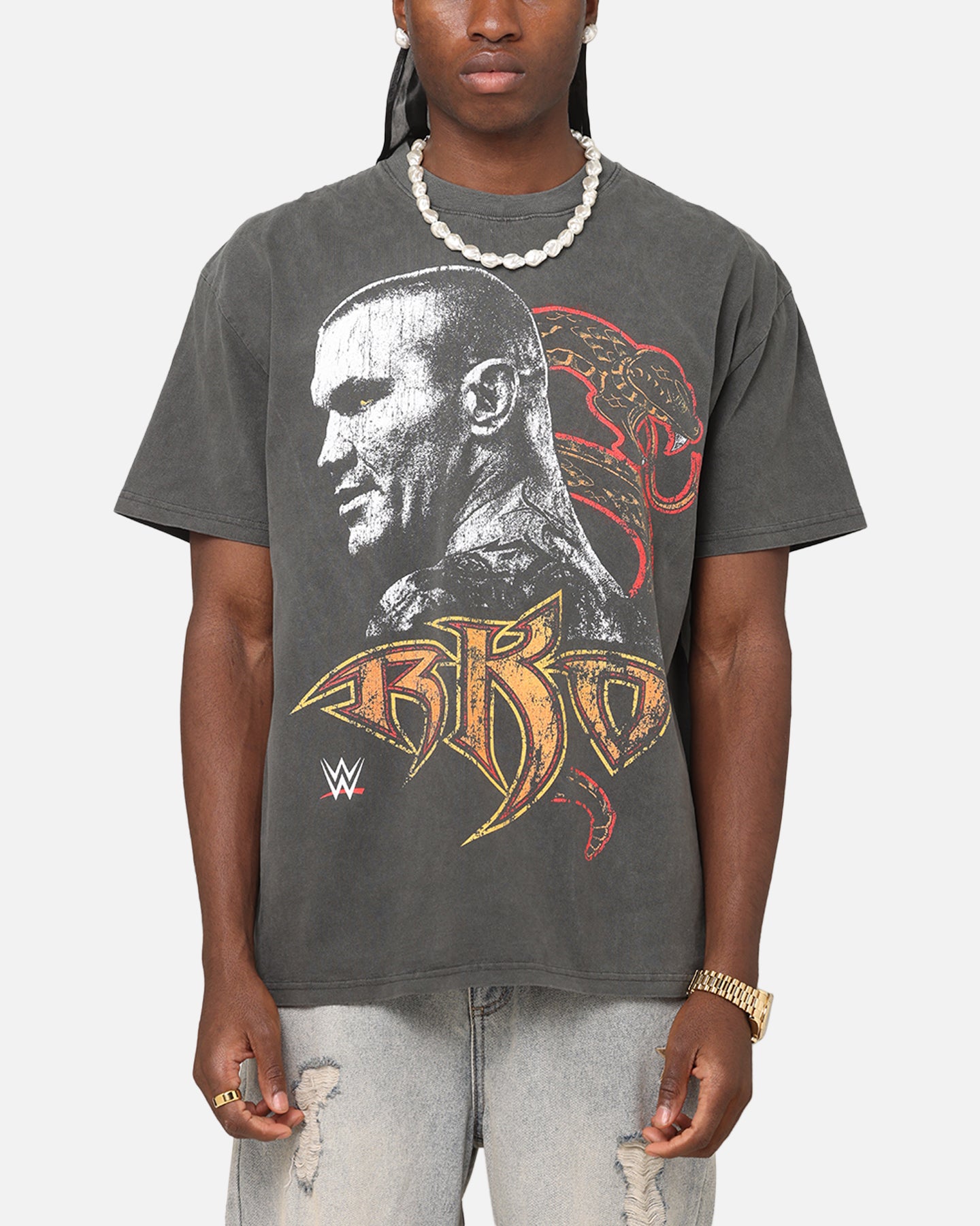 Culture Kings X WWE Randy Orton Heavy T-Shirt Black Wash | Culture