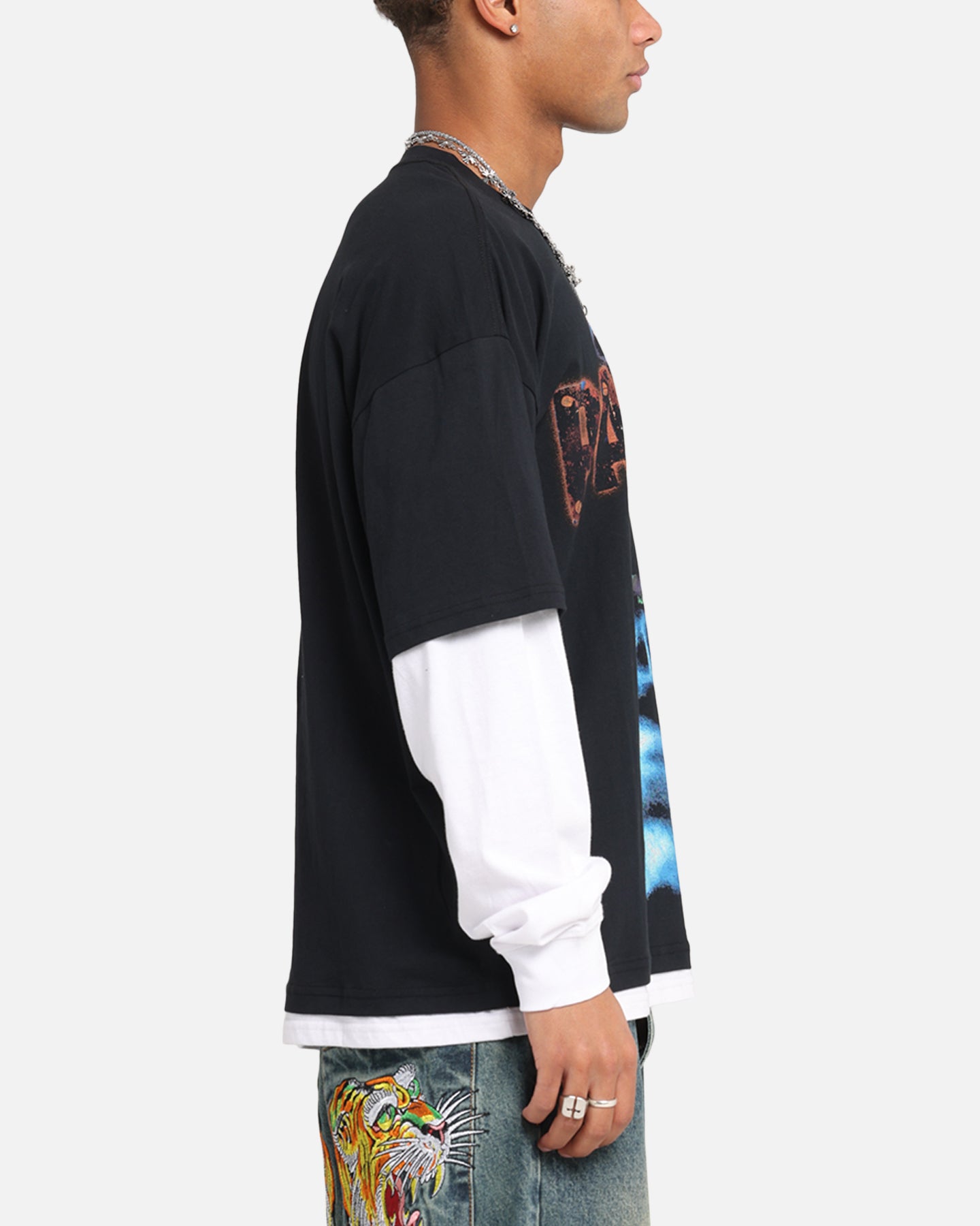 Pantera Pantera Layered Long Sleeve T-Shirt Black Wash | Culture