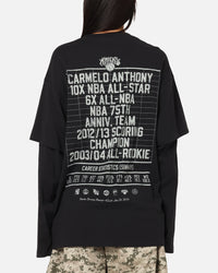 Mitchell & Ness New York Knicks Melo State Of Mind Long Sleeve T-Shirt Faded Black