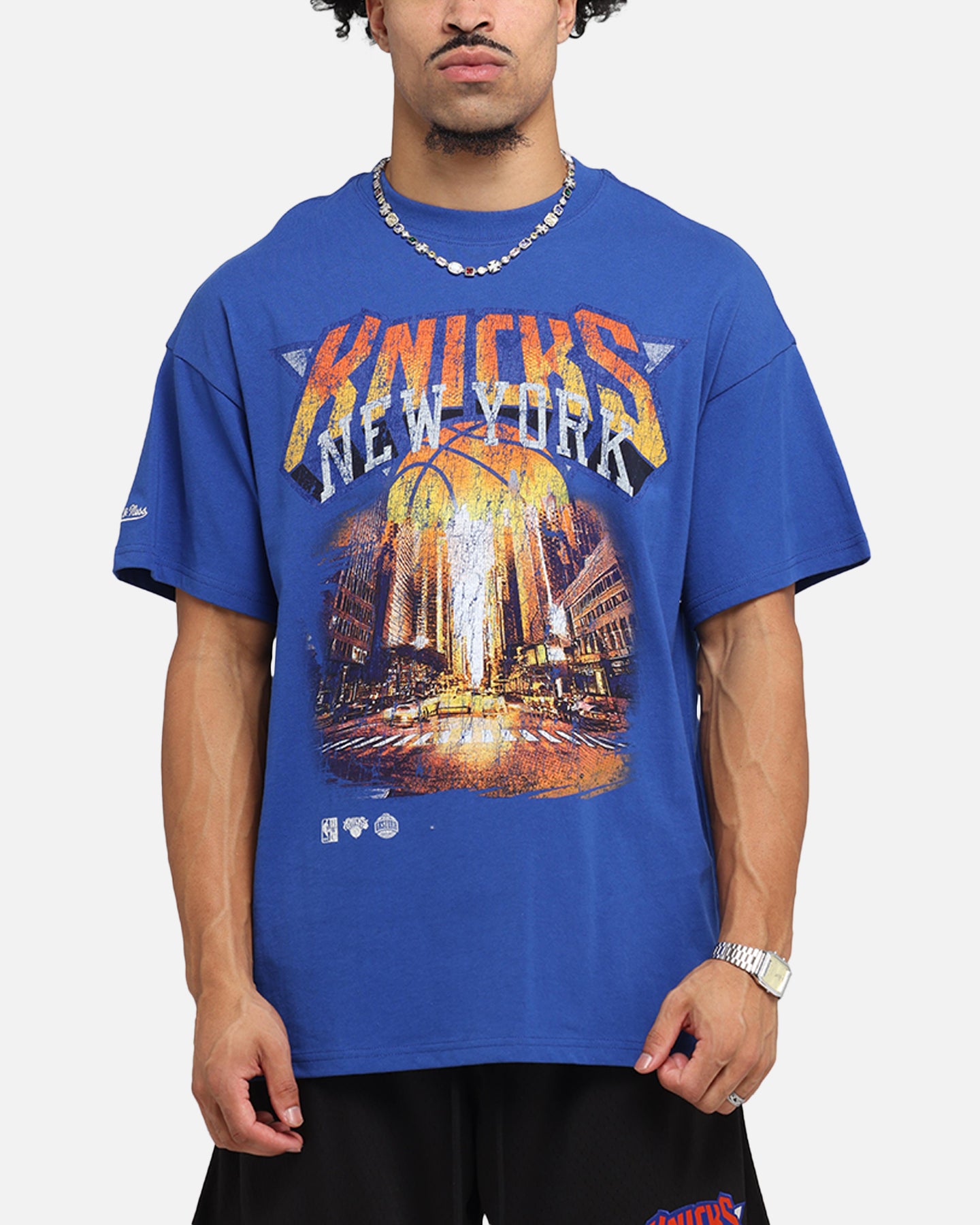 Mitchell & Ness New York Knicks The Garden T-Shirt Blue | Culture