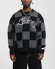 Loiter Checker Knit Sweater Black/Grey