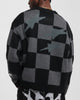 Loiter Checker Knit Sweater Black/Grey