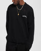 Loiter Chopper Long Sleeve Knitted Sweater Black