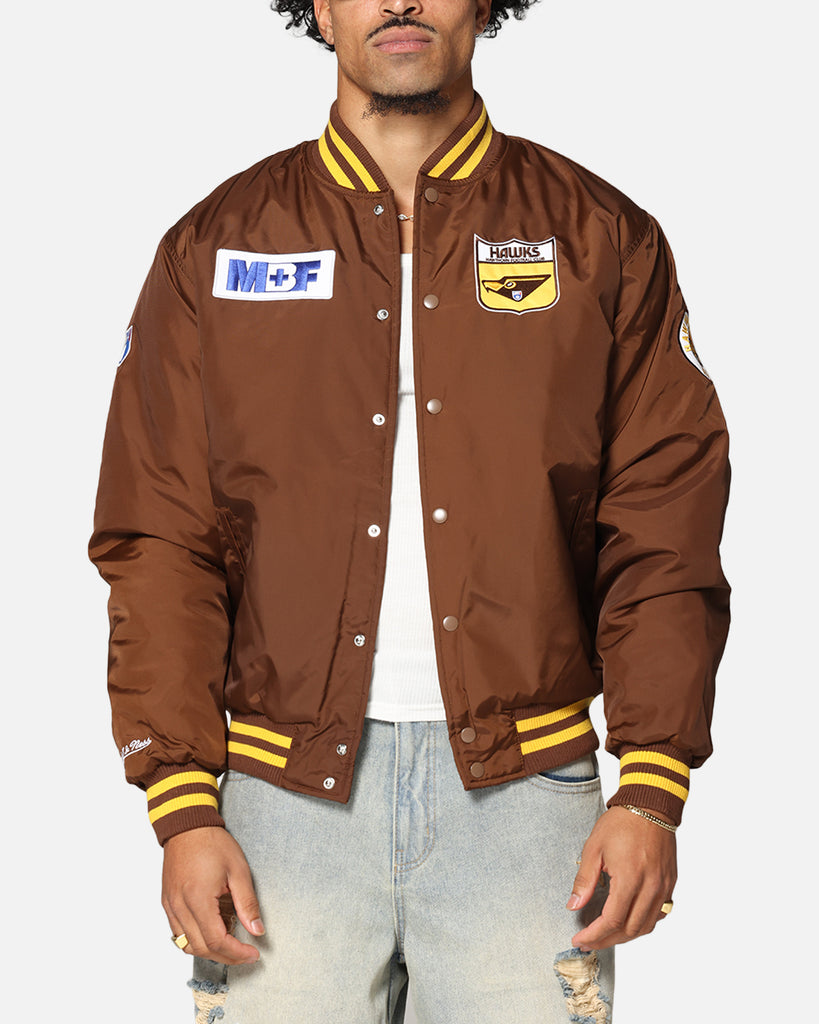タグ付 Mitchell & Ness x ME. Hawks ジャケット WL Mitchell & Ness Hawthorn Hawks Team Bomber Jacket Brown | Culture