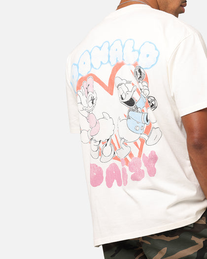 Goat Crew Disney's Daisy Duck & Donald Duck Heavyweight T-Shirt Off White