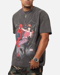 Goat Crew Marvel’s Spider-Man Peter Parker & MJ Heavy T-Shirt Black Wash