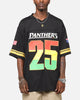 Bleacher Athletic Penrith Panthers NRL 2025 Las Vegas Round Grid Iron T-Shirt Official Team Colour