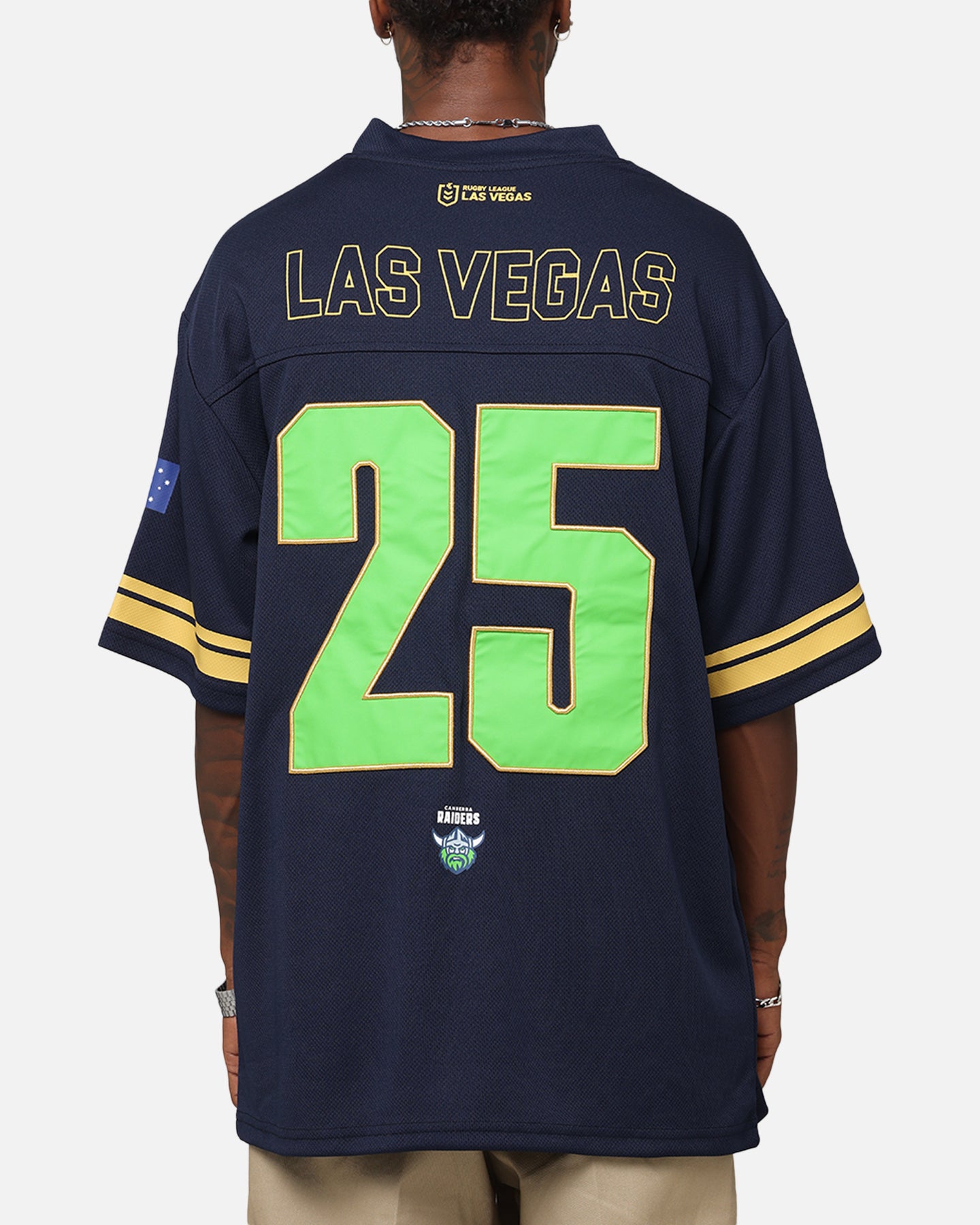 Bleacher Athletic Canberra Raiders NRL 2025 Las Vegas Round Grid