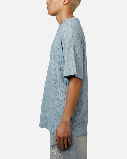 XXIII Rib Knit T-Shirt Blue Marle