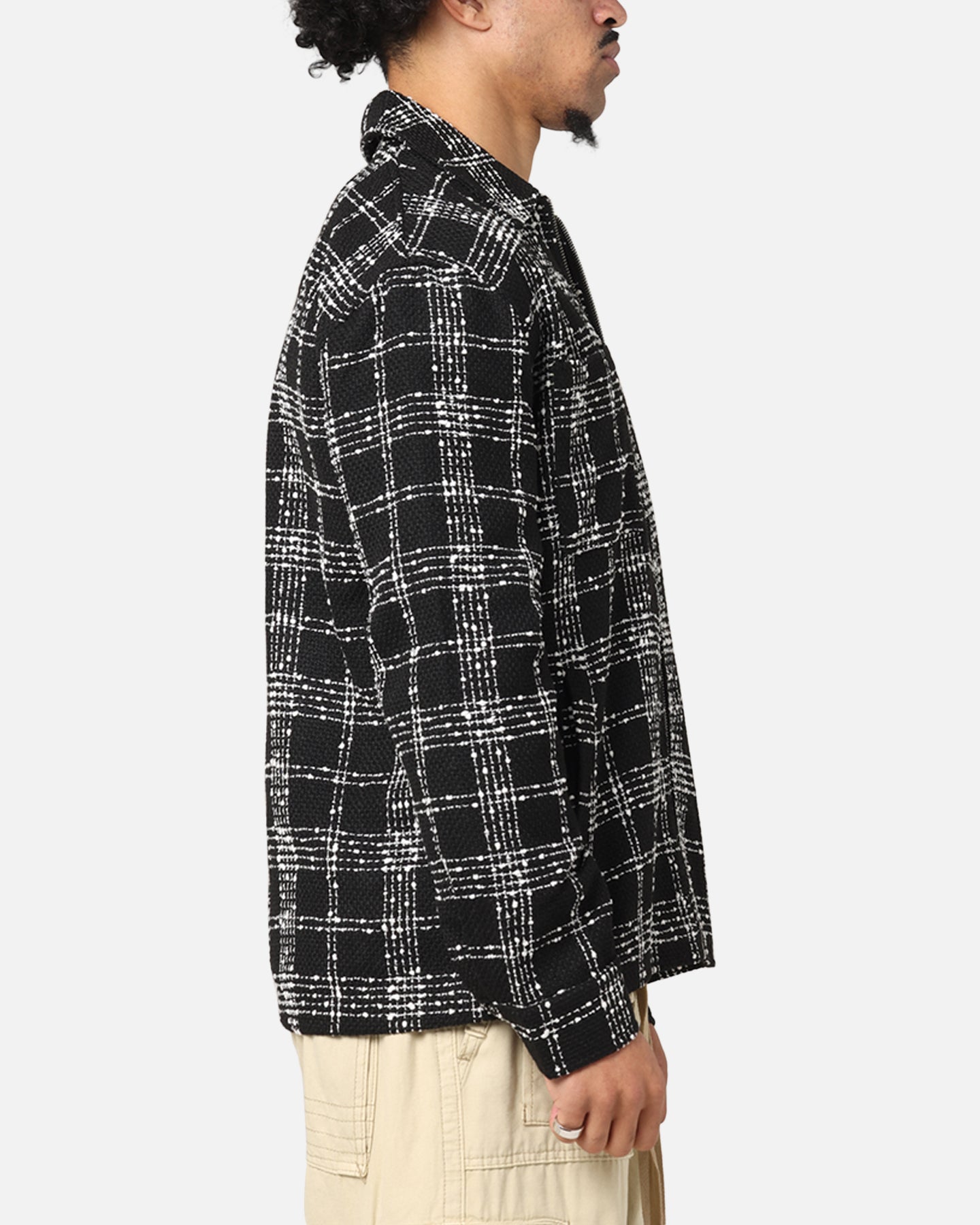XXIII Boucle Tweed Zip Jacket Black/White | Culture Kings US