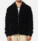 XXIII Checkerboard Fur Jacket Black
