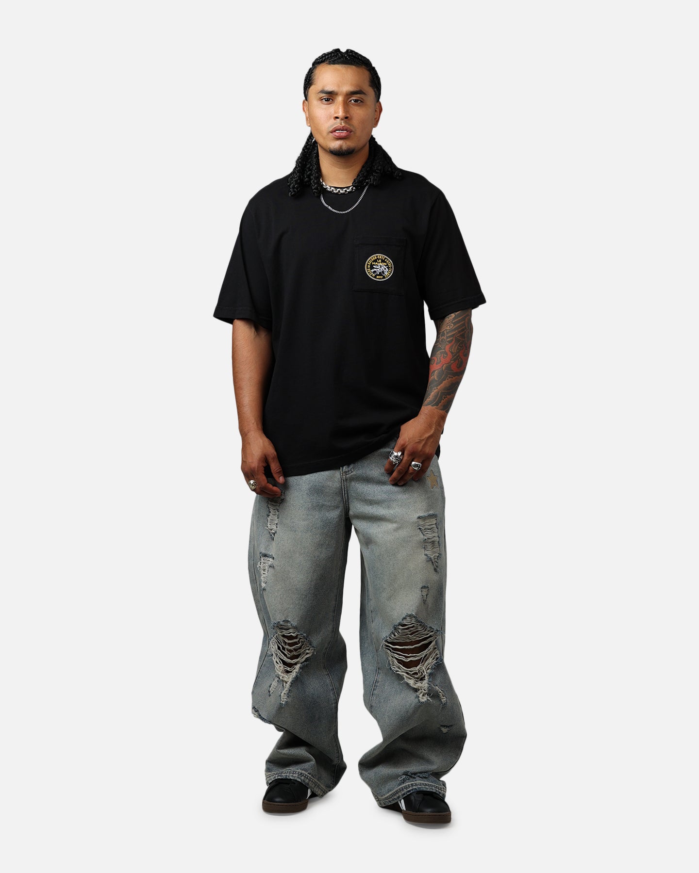 Malbon Citron Pocket T-Shirt Black | Culture Kings US