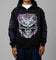 Loiter Tribal Skull Zip Up Hoodie Black