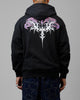 Loiter Tribal Skull Zip Up Hoodie Black