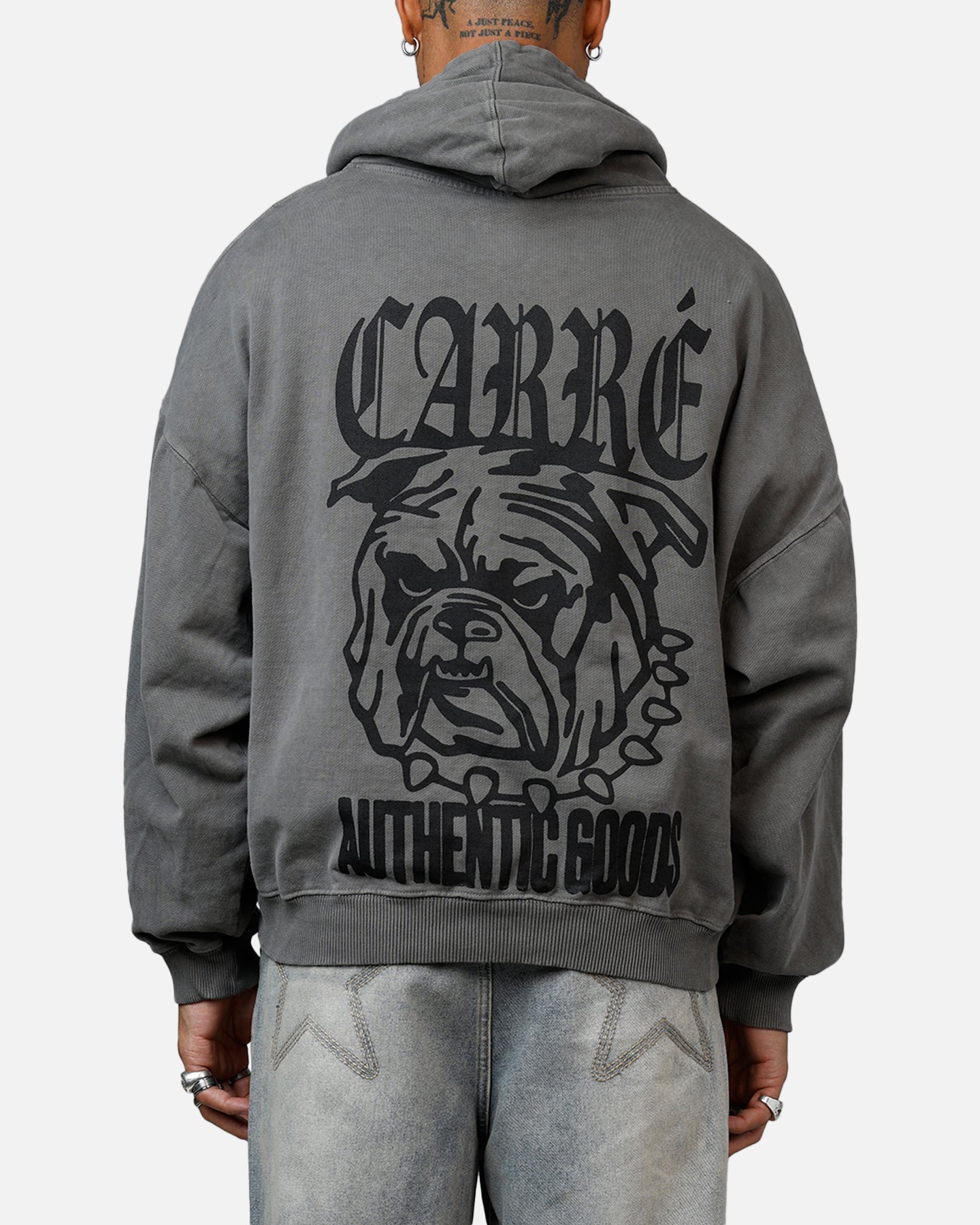 Carre Bulldog Premium Hoodie Washed Charcoal | Culture Kings US