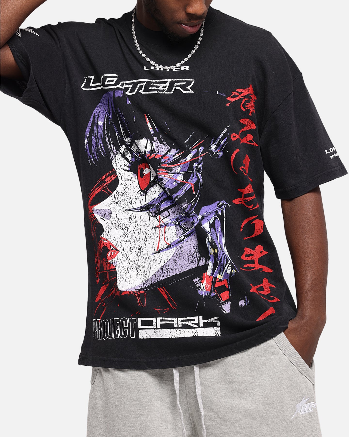 Loiter Cybernetics Vintage T-Shirt Black Acidwash | Culture Kings US