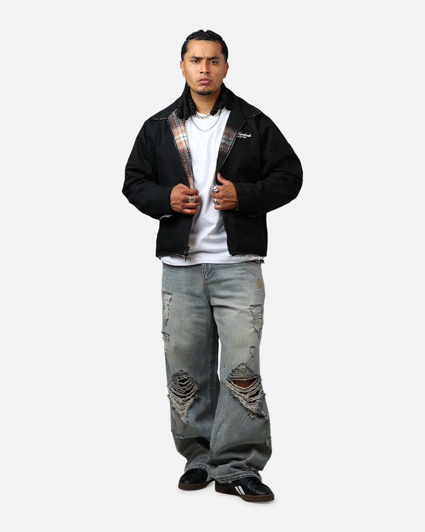 The Hundreds Everett Reversible Work Jacket Black | Culture Kings US