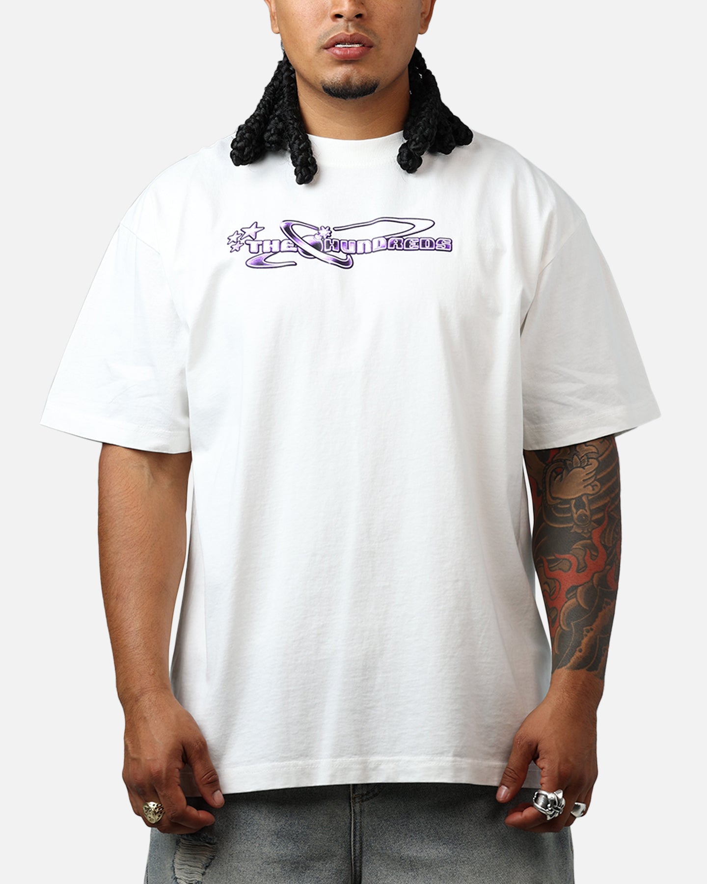 The Hundreds Y2K Bar Logo T-Shirt Light Blue | Culture Kings US