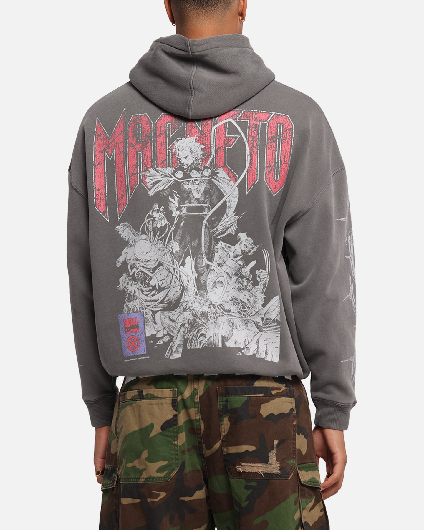 73Studio Marvel X-Men Magneto Premium Hoodie Washed Charcoal