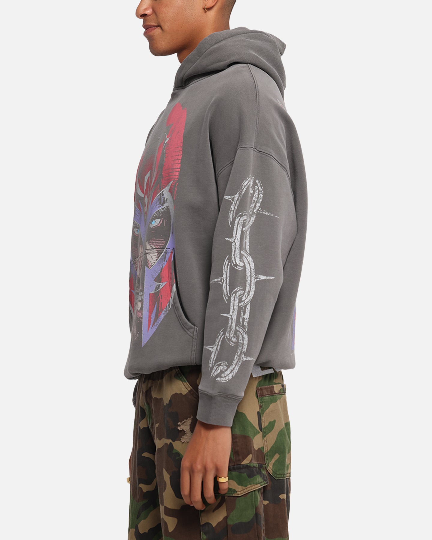73Studio Marvel X-Men Magneto Premium Hoodie Washed Charcoal