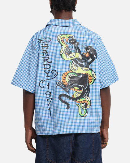 ed hardy dress shirt Ed Hardy Panther Button-Up Shirt Blue