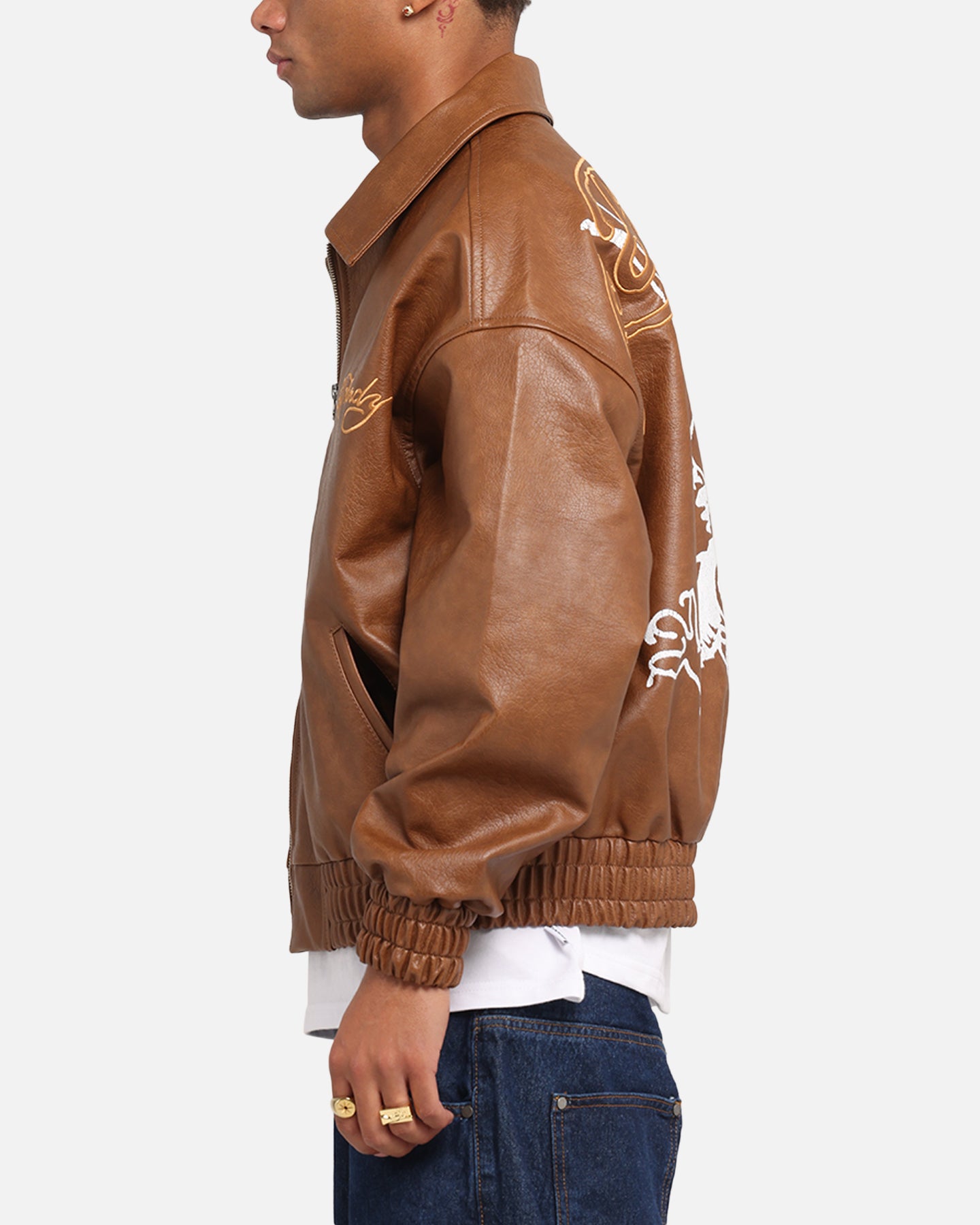 美品 ed hardy 00s VTG ブラウン 本革 レザージャケット Ed Hardy Eagle Jacket Brown | Culture Kings US