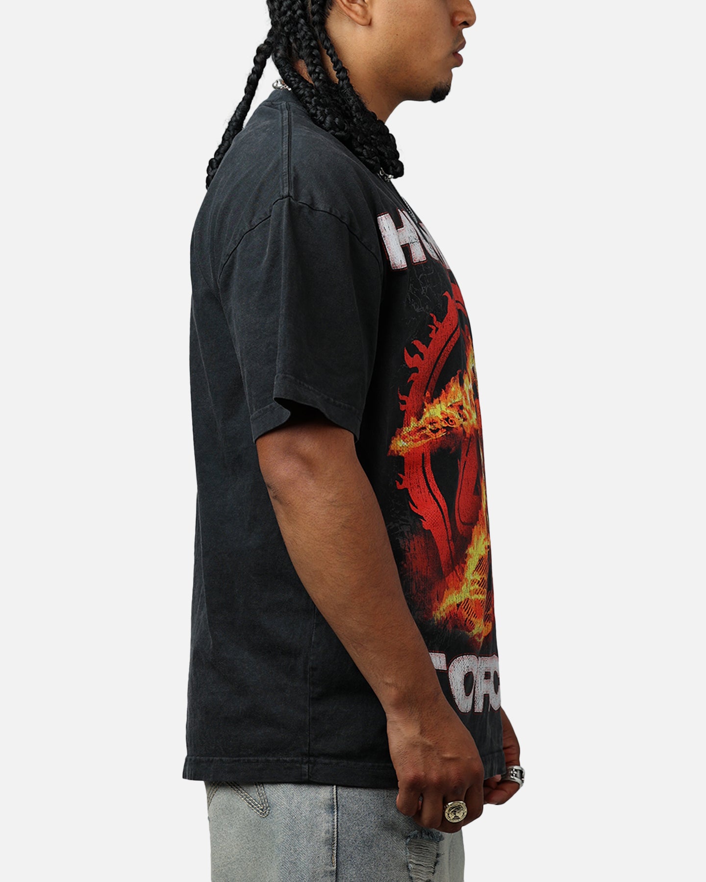 73Studio Marvel Fantastic Four Human Torch Fire Vintage T-Shirt